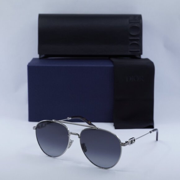 Final Price! Dior CD LINK R1U F0A1 Silver Sunglasses - Picture 1 of 13